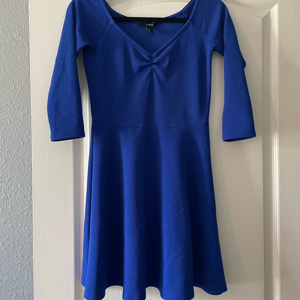 Royal blue Fit & Flare Dress